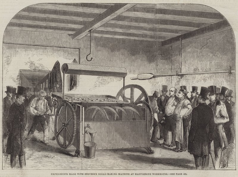 Esperimenti con la Macchina per Fare il Pane di Stevens al Workhouse di Marylebone da English School