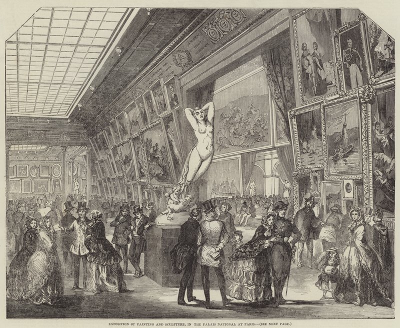 Esposizione di pittura e scultura nel Palais National a Parigi da English School