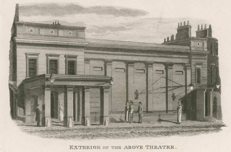 Esterno del Regency Theatre, Tottenham Street, Tottenham Court Road, Londra da English School