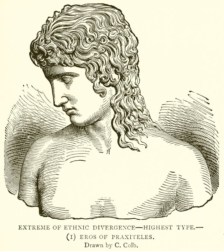 Estremo della divergenza etnica--tipo più alto.--(1) Eros di Prassitele da English School
