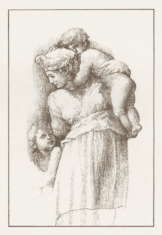 Facsimile di uno Studio di Raffaello (incisione) da English School