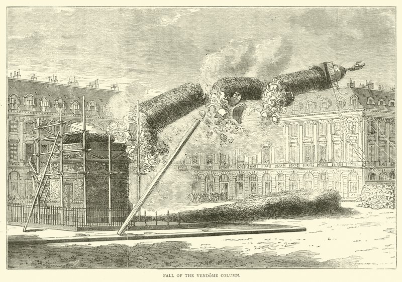 Caduta della Colonna Vendome, aprile 1871 da English School