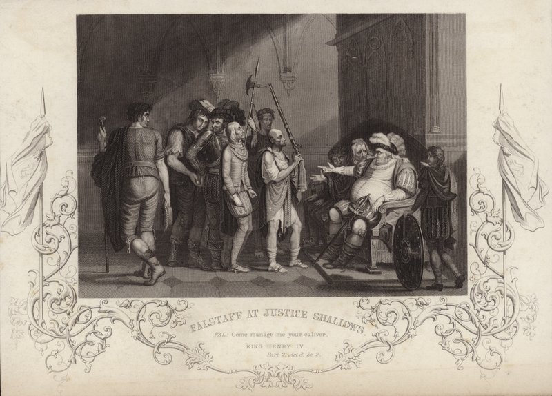 Falstaff alla giustizia Shallow da English School