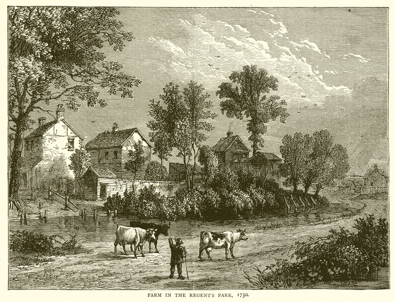 Fattoria nel Regents Park, 1750 da English School