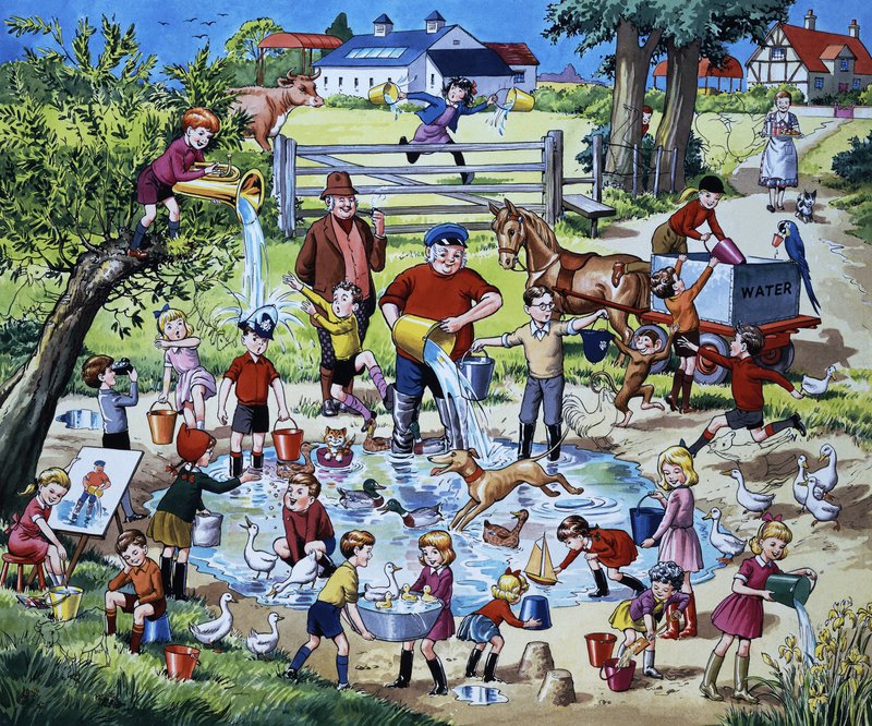 Scena agricola (con animali nascosti) da English School
