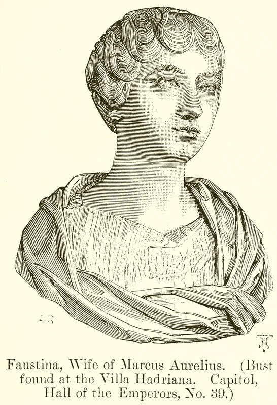 Faustina, moglie di Marco Aurelio (Busto trovato alla Villa Adriana. Campidoglio, Sala degli Imperatori, No. 39) da English School