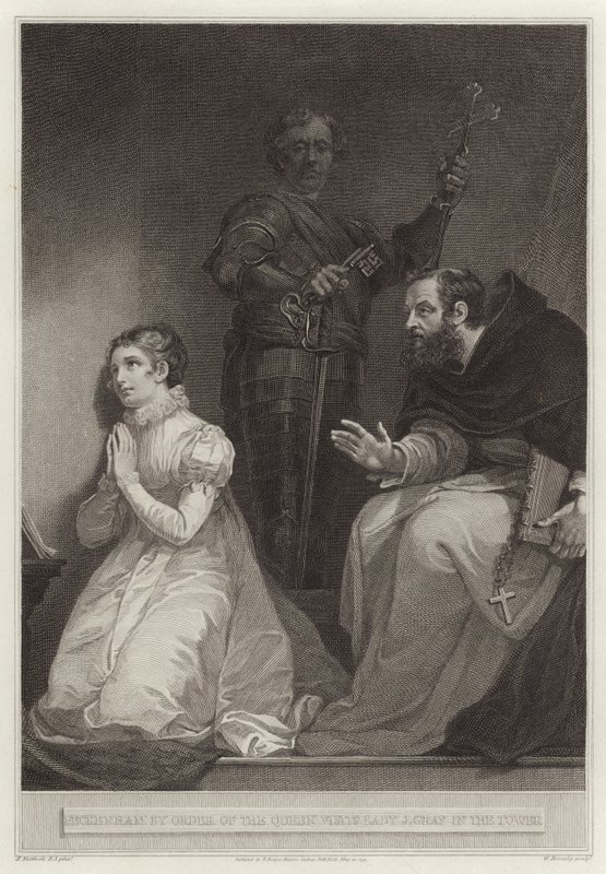 Feckenham per ordine della regina visita Lady Jane Gray nella torre da English School