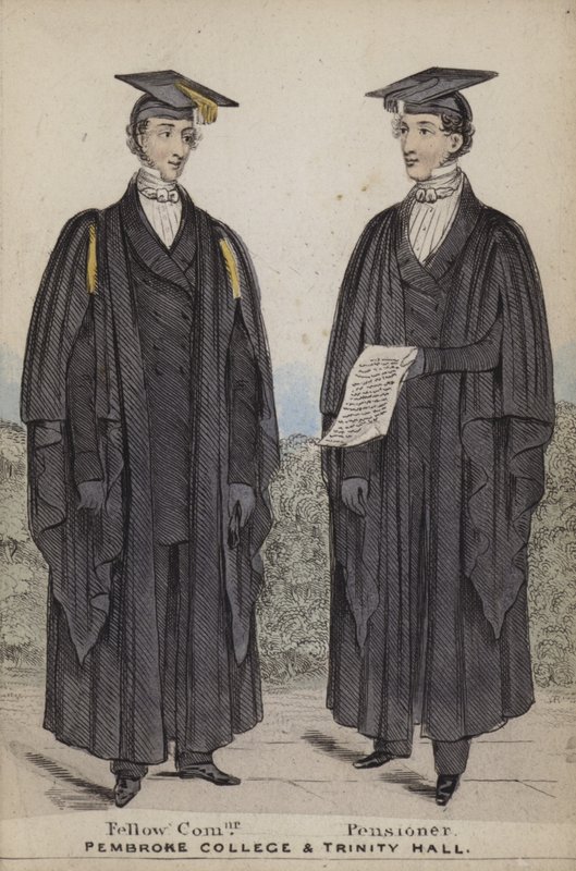 Fellow Commoner, Pensionato, Pembroke College e Trinity Hall da English School