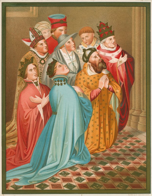 Ferdinando I, re di Aragona, la sua regina, l