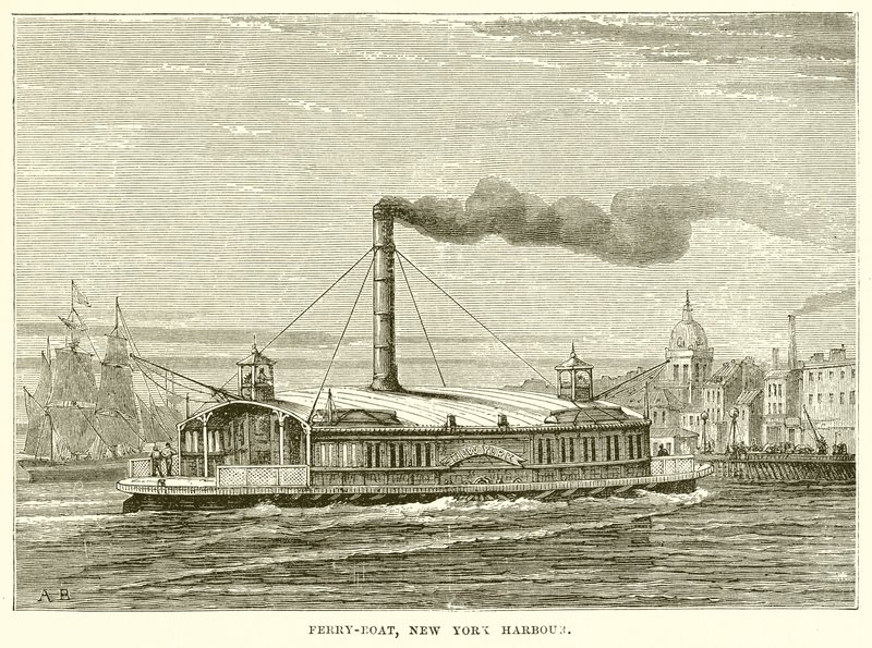 Traghetto, porto di New York da English School
