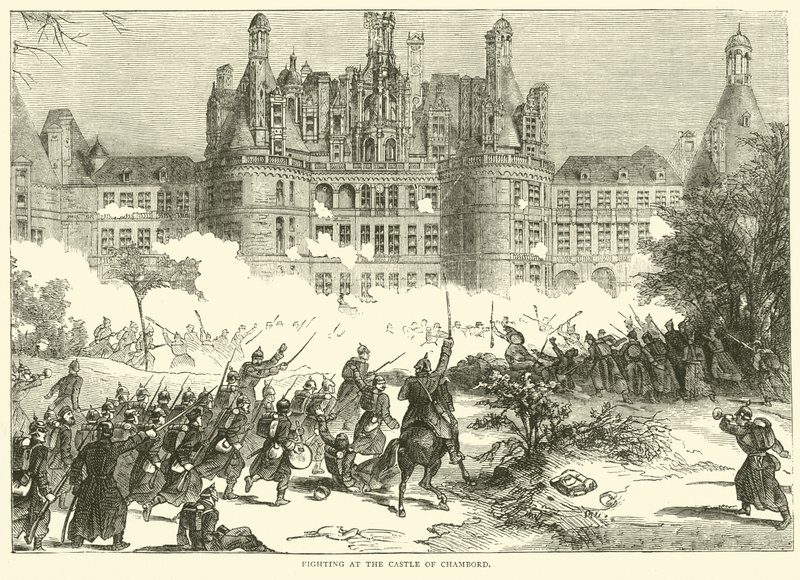 Combattimento al Castello di Chambord, dicembre 1870 da English School