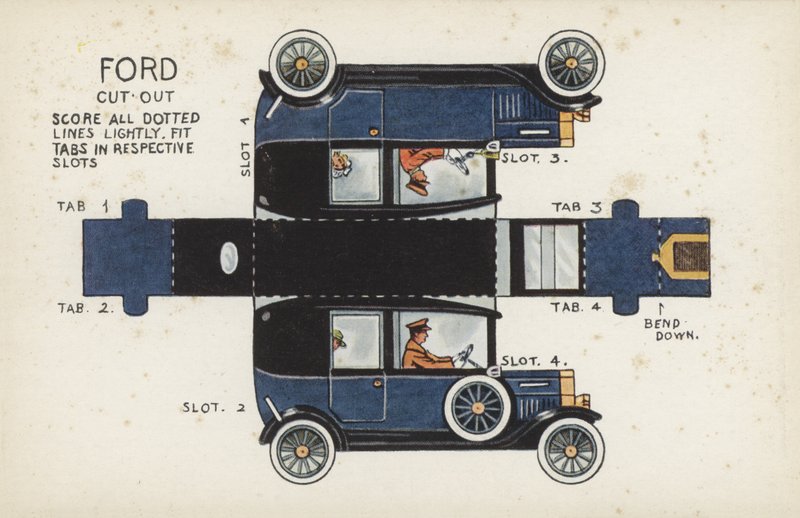 Ford Cut Out (litografia a colori) da English School