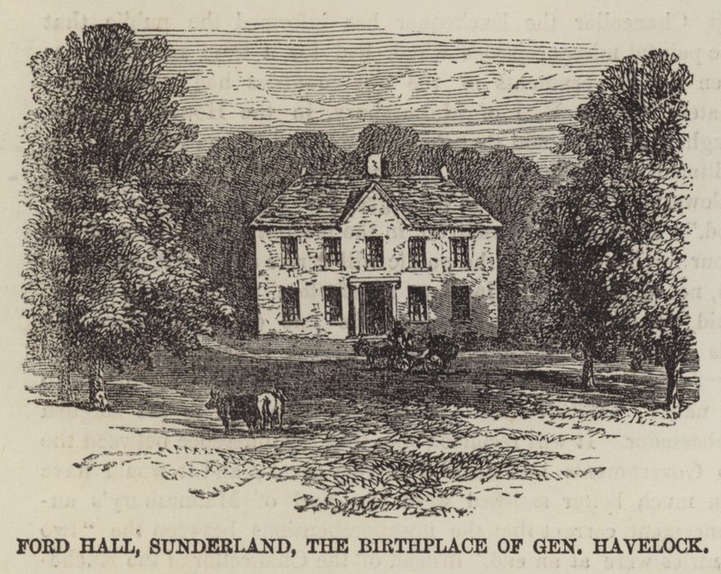 Ford Hall, Sunderland, il luogo di nascita del generale Havelock da English School