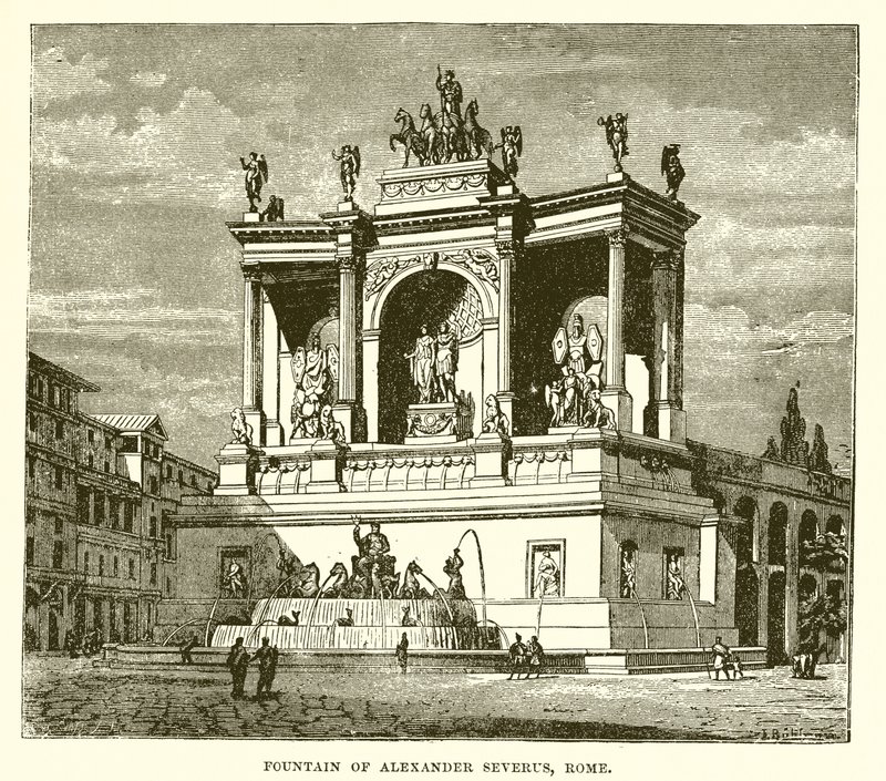 Fontana di Alessandro Severo, Roma da English School