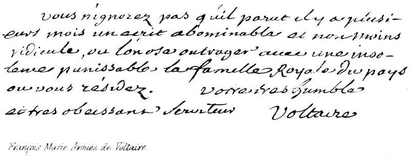 Franscois Marie Arouez de Voltaire da English School