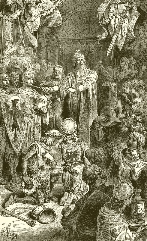 Corte di Federico Barbarossa a Magonza da English School