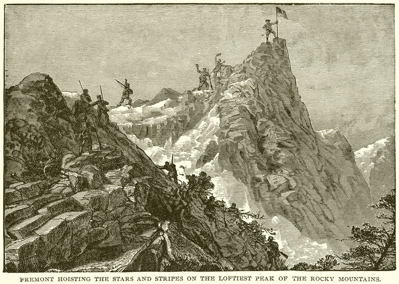 Fremont issa le stelle e strisce sulla vetta più alta delle Montagne Rocciose da English School