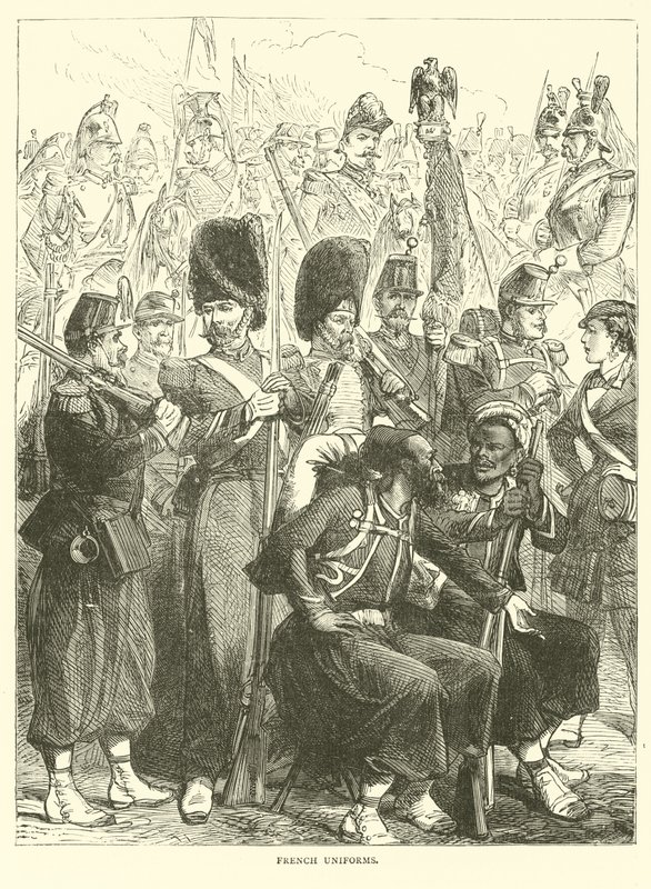 Uniformi francesi, settembre 1870 da English School