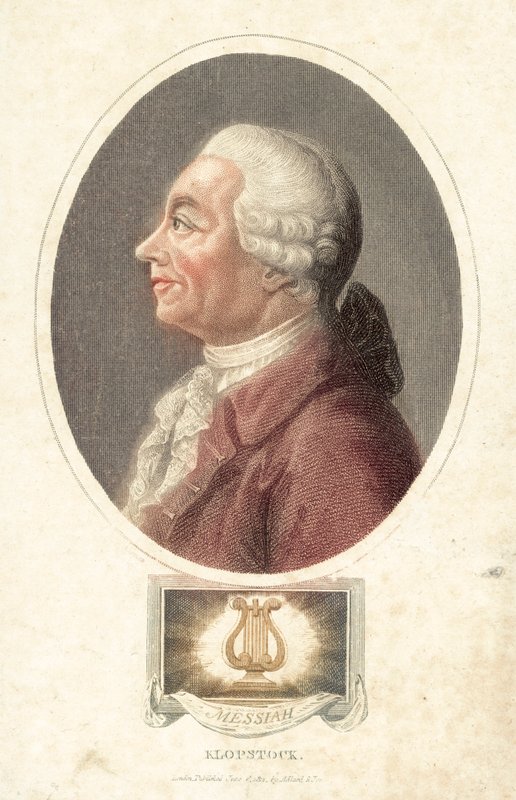Friedrich Gottlieb Klopstock, poeta tedesco (incisione colorata) da English School