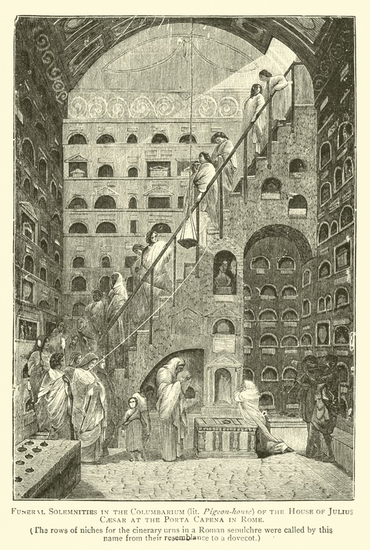 Solennità Funebri nel Colombario (lit Casa dei Piccioni) della Casa di Giulio Cesare alla Porta Capena a Roma da English School