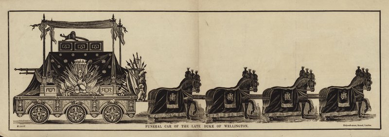 Carro funebre del defunto Duca di Wellington da English School