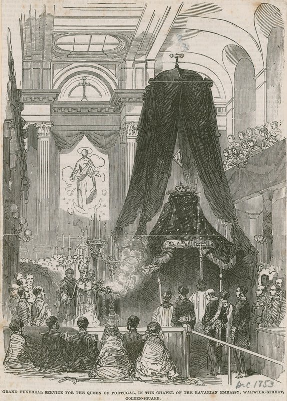Funerale per la Regina del Portogallo, nella cappella dell