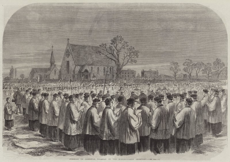 Funerale del Cardinale Wiseman nel cimitero di Kensal-Green da English School