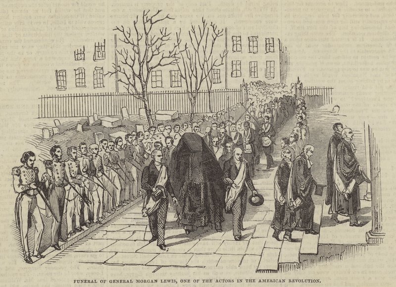 Funerale del Generale Morgan Lewis, uno degli attori della Rivoluzione Americana da English School