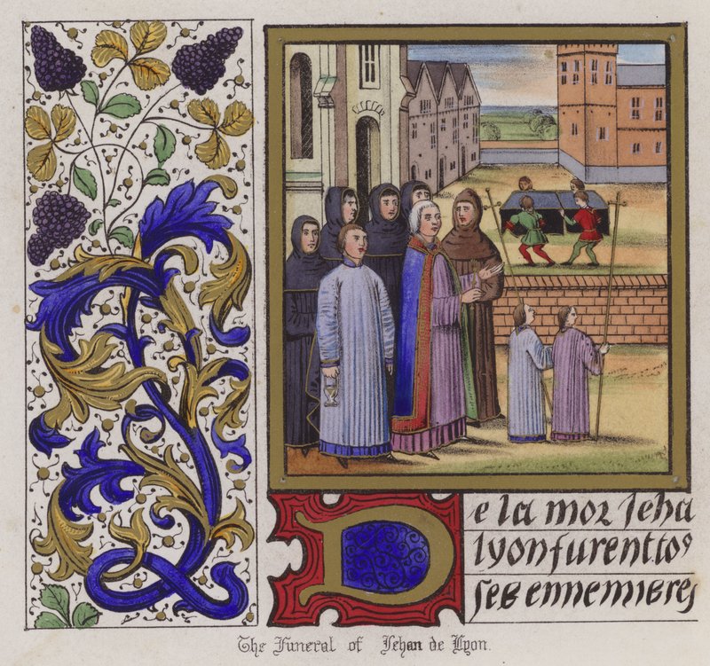 Funerale di Jehan De Lyon da English School