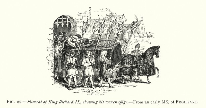 Funerale di Re Riccardo II, mostrando la sua effigie di cera da English School