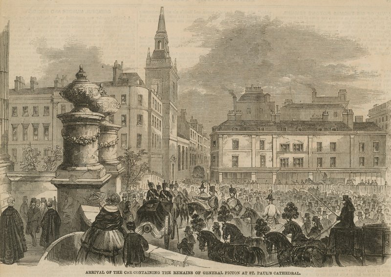 Funerale di Sir Thomas Picton da English School