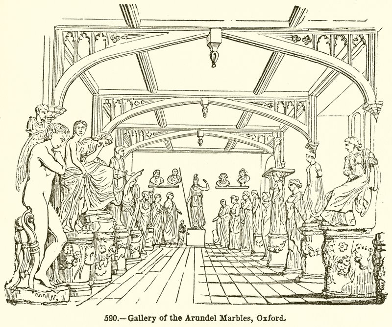 Galleria dei Marmi di Arundel, Oxford (incisione) da English School