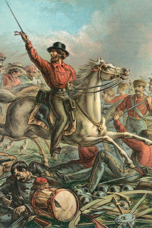 Garibaldi cattura quattro cannoni francesi a Roma da English School