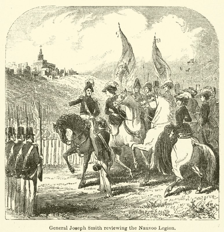 Il generale Joseph Smith rivede la Legione di Nauvoo da English School