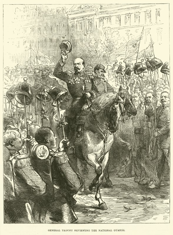 Il generale Trochu rivede le Guardie Nazionali, settembre 1870 da English School