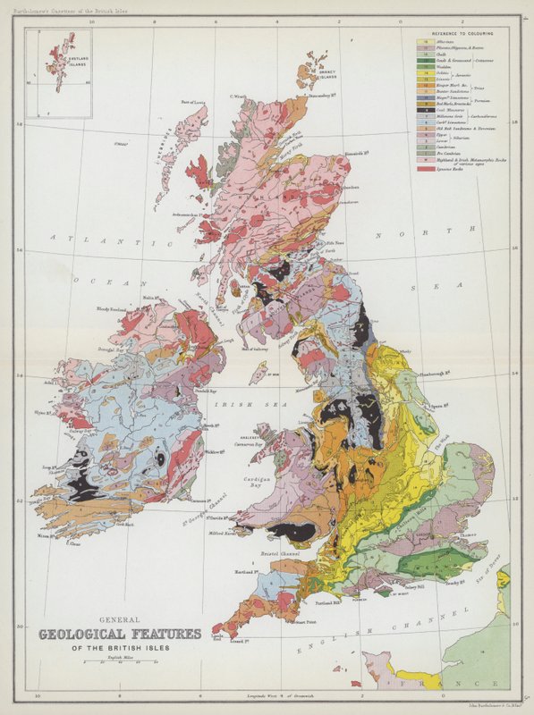 Caratteristiche geologiche generali delle Isole Britanniche da English School