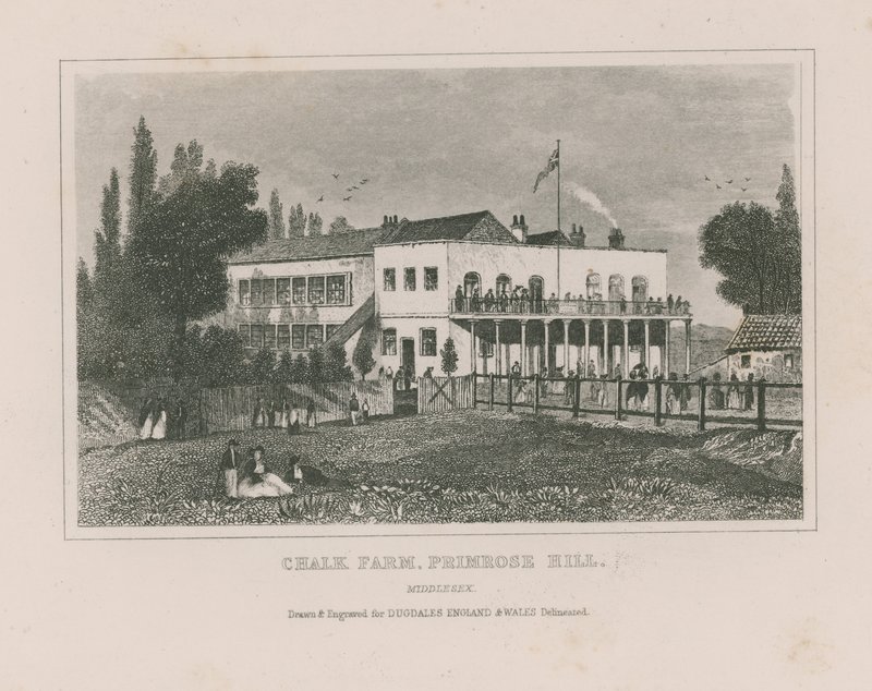 Veduta generale di Chalk Farm da English School