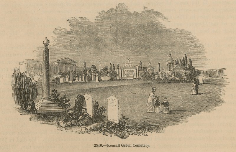 Veduta generale del Cimitero di Kensall Green da English School