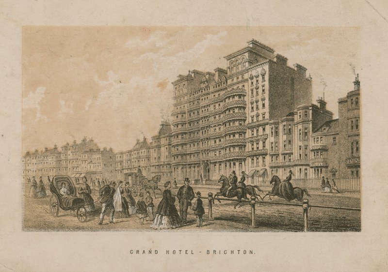 Vista generale del Grand Hotel a Brighton da English School