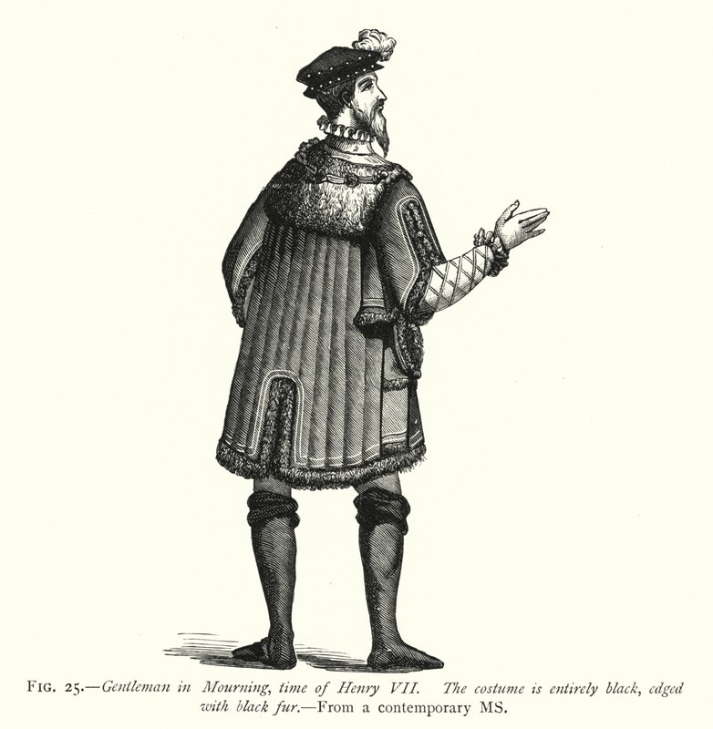 Gentiluomo in Lutto, tempo di Enrico VII da English School