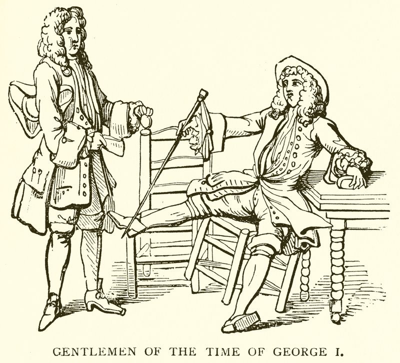 Gentiluomini del tempo di Giorgio I da English School