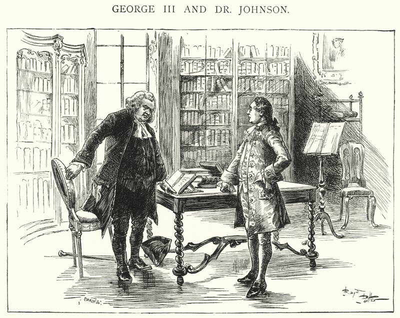 Giorgio III e il dottor Johnson da English School