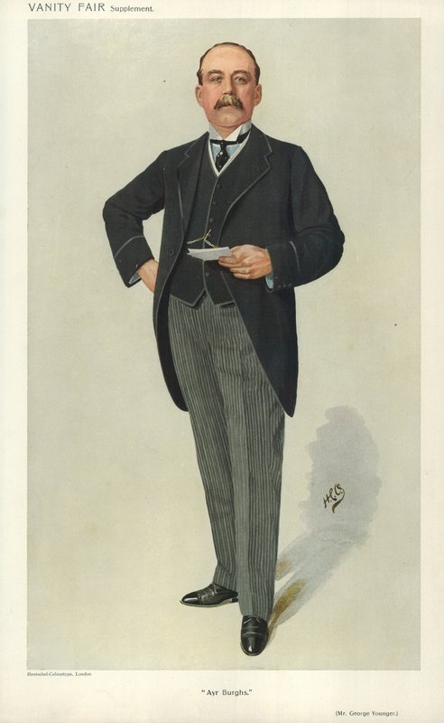George Younger, Ayr Burghs, 6 gennaio 1910, caricatura di Vanity Fair da English School