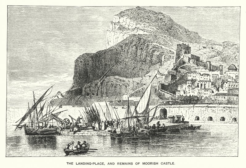 Gibilterra: Il luogo di sbarco e i resti del castello moresco da English School