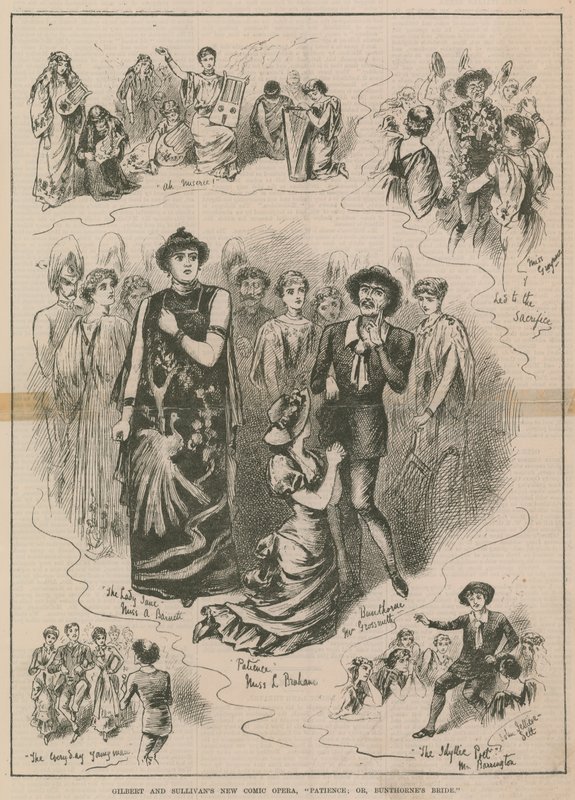 La nuova opera comica di Gilbert & Sullivan Patience; o, La sposa di Bunthorne da English School