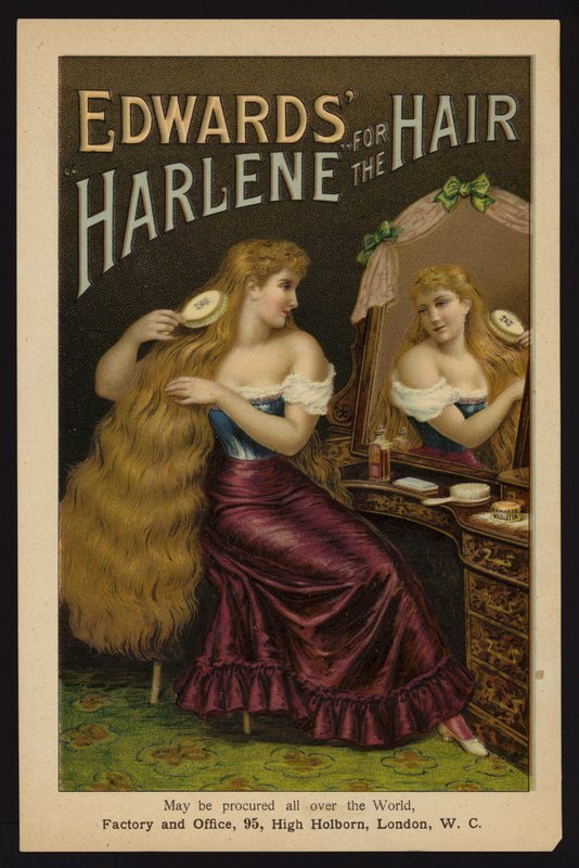 Ragazza che si spazzola i lunghi capelli biondi; Edward