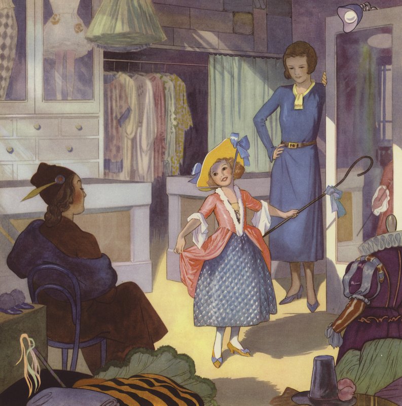 Ragazza che si Veste da Little Bo Peep da English School