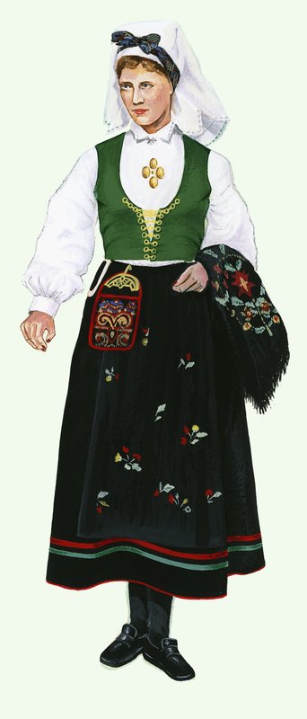 Ragazza in costume tradizionale da English School