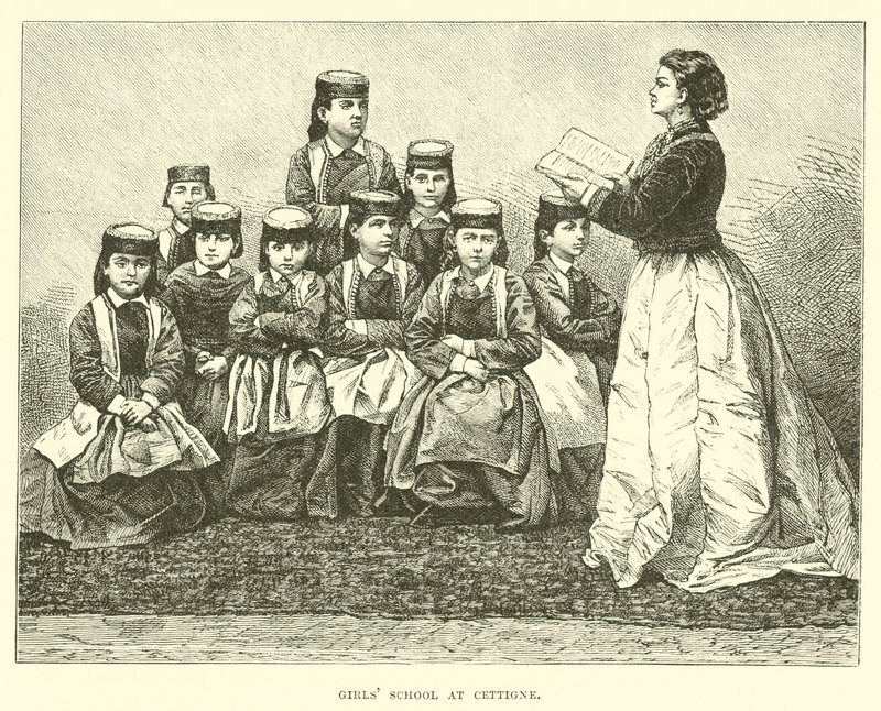 Scuola femminile a Cettigne da English School