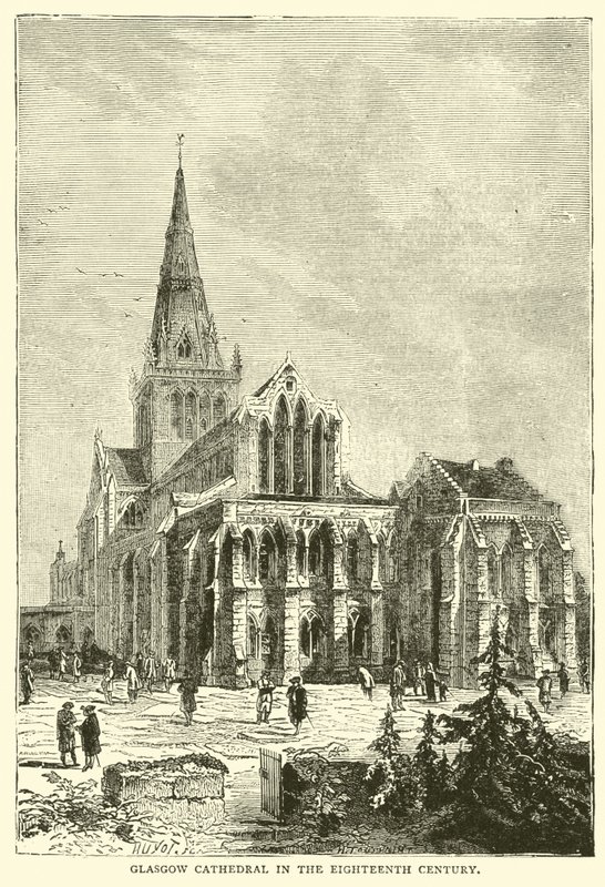 Cattedrale di Glasgow nel diciottesimo secolo da English School